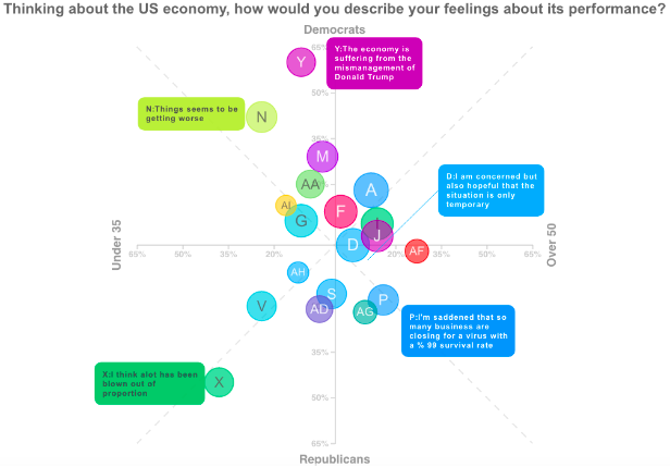 IntelliSegment™ about feelings towards economy