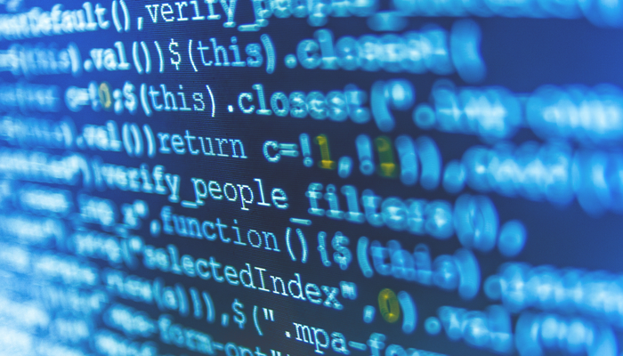 Image of code on a computer machine learning